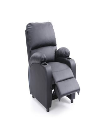 Hodedah Recliner With 2-Cup Holders In Black - Macy's