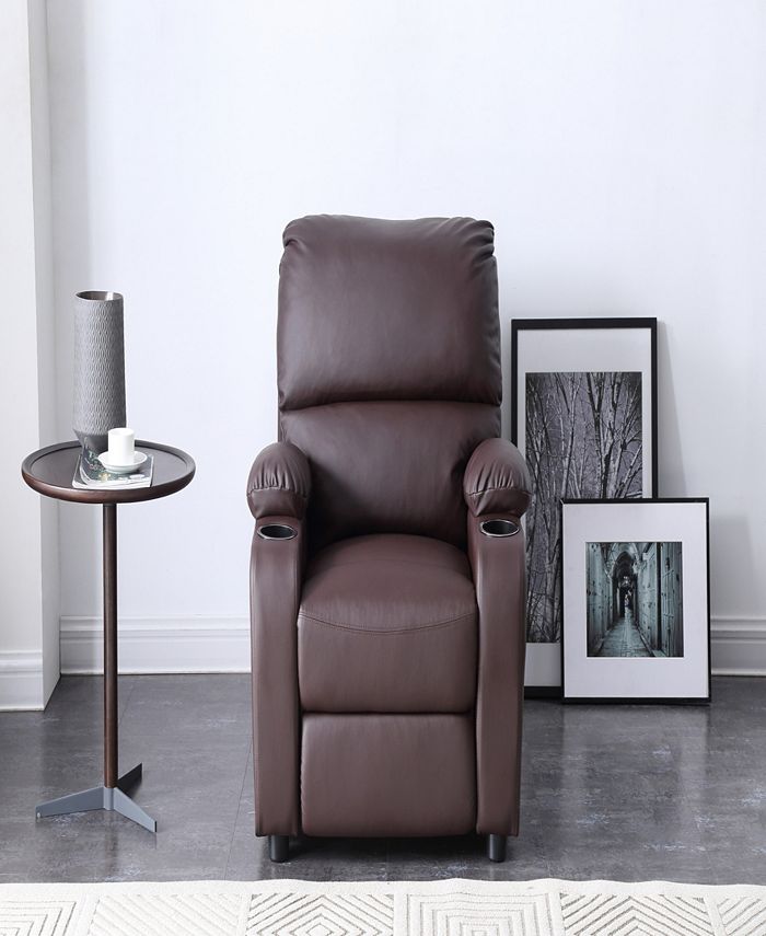 Hodedah recliner with top 2 cup holders