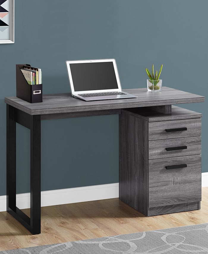 Monarch Specialties - Computer Desk - 48"L Grey-black Left Or Right Facing