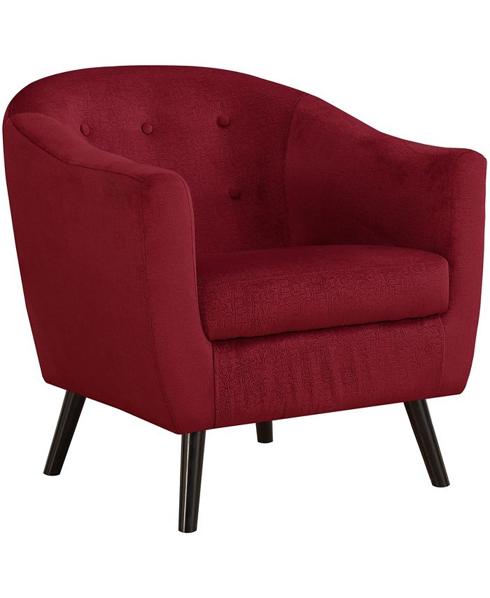 Monarch Specialties Accent Chair Red Mosaic Velvet Macy's