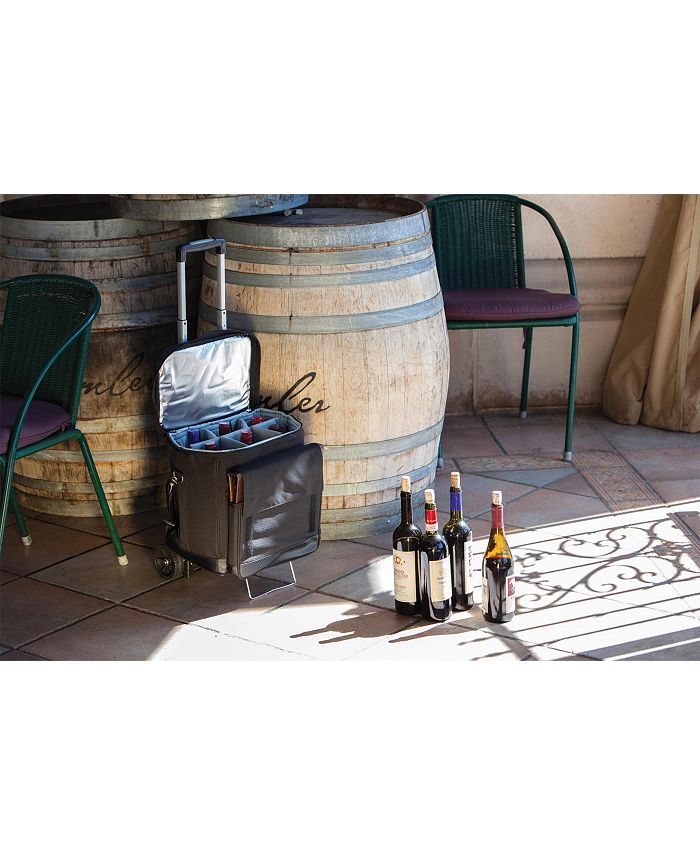 Oniva - Cellar 6-Bottle Wine Carrier & Cooler Tote with Trolley