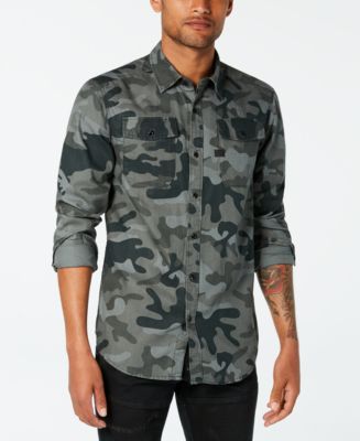 G-Star Raw Men's Landoh Camouflage-Print Shirt, Created for Macy's - Macy's