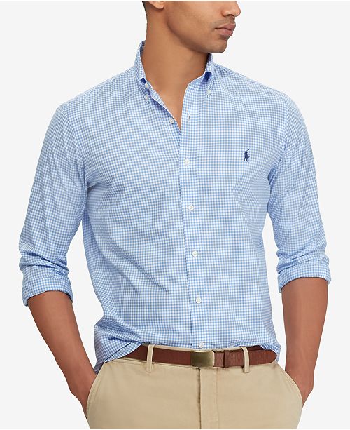 Polo Ralph Lauren Men S Big Tall Slim Fit Plaid Oxford Shirt