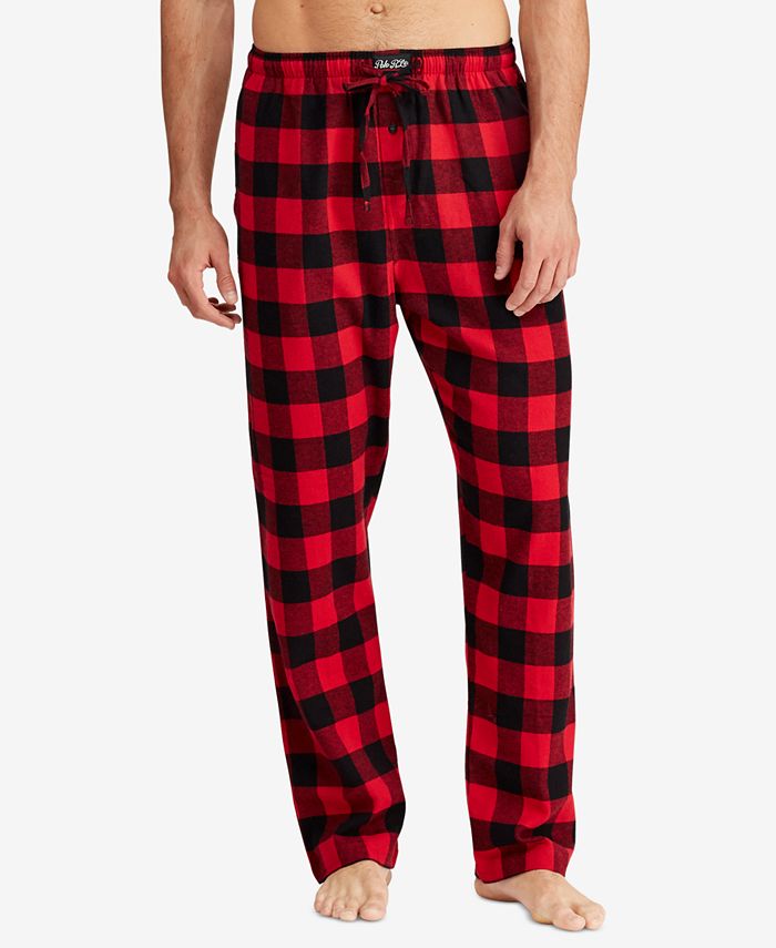 Polo Ralph Lauren Men's Plaid Cotton Flannel Pajama Pants - Macy's