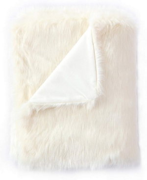 Faux Fur Throw Blanket Super Soft Fuzzy Light Weight Luxurious - 50 x 60