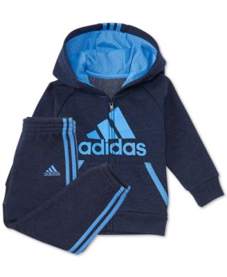 thumbnail image 2 of Carter's Just One You® Baby Boys' 2pc Quilted Hooded Sweatshirt & Jogger Pants Set - Blue 2 of 12