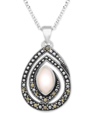 image of Pink Shell & Marcasite 18