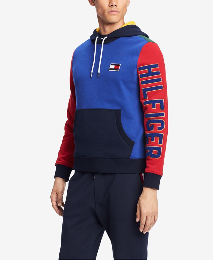 Tommy Hilfiger Men's Colorblocked Logo Hoodie, Created for Macy's - Macy's