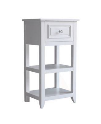 Elegant Home Fashions - Dawson Floor Cabinet With One Drawer and Shelves
