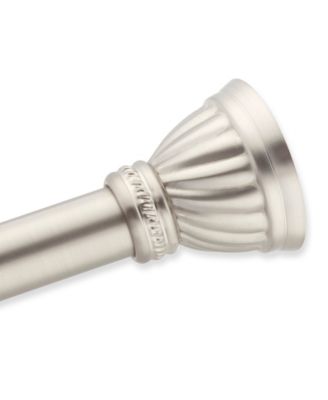 Elegant Home Fashions - Beaded Swirl Decorative Shower Rod - Brush Nickel