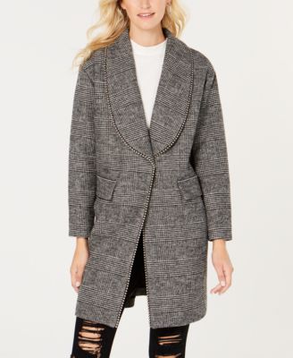 guess plaid coat