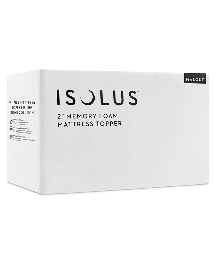 Malouf Isolus 2" Memory Foam Twin XL Mattress Topper Macy's