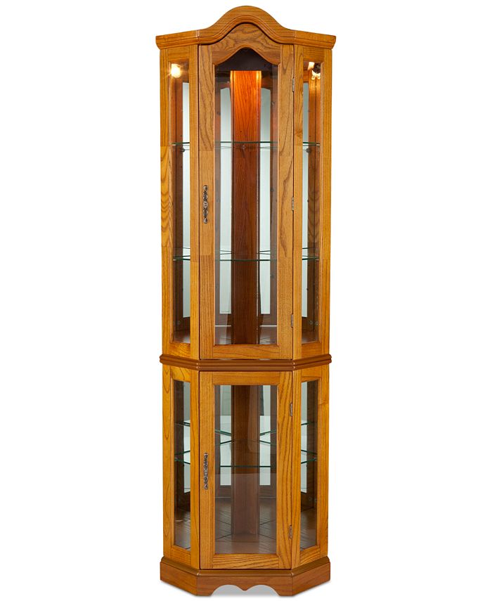 Southern Enterprises Lighted Corner Curio & Reviews Furniture Macy's