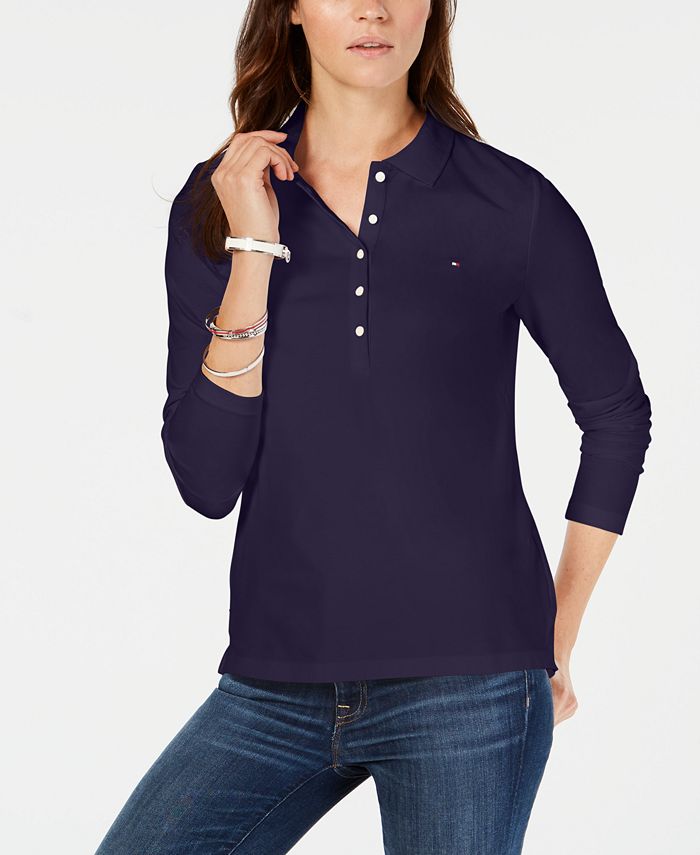 Afslut Steward Tilgængelig Tommy Hilfiger Five-Button Long-Sleeve Polo Shirt, Created for Macy's -  Macy's