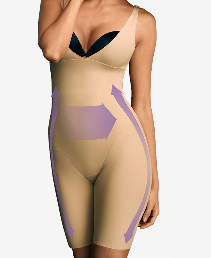 Maidenform Women's Firm Tummy-Control Instant Slimmer Long Leg Open Bust  Body Shaper 2556 - Macy's