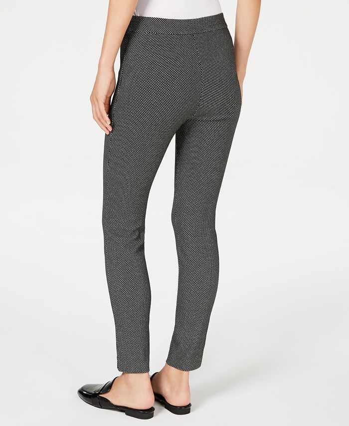Maison Jules Patterned Stretch Ankle Pants, Created for Macy's ...