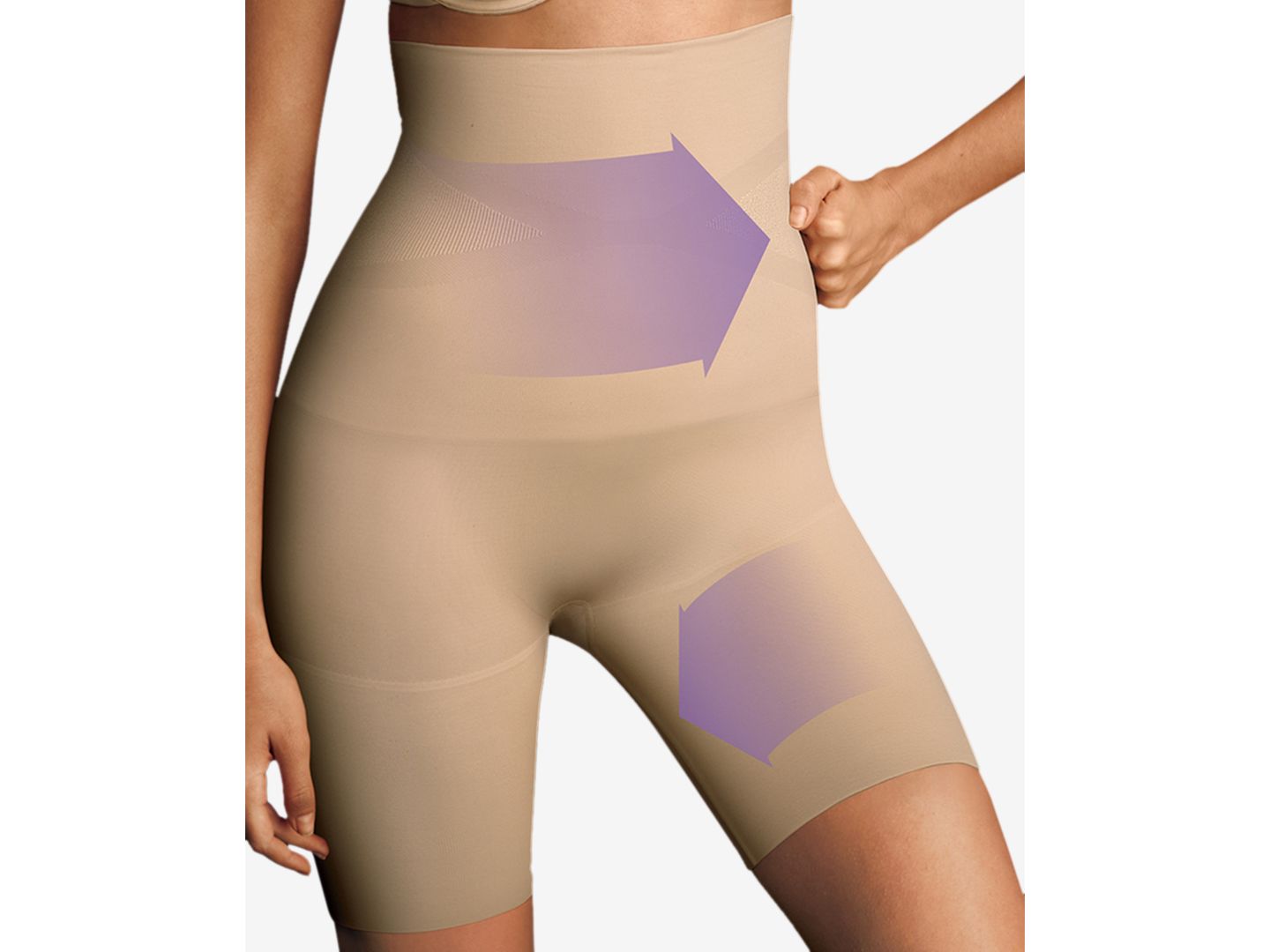 Maidenform Women's Ultra Tummy-Control Seamless High Waist Thigh Slimmer 12622, цвет: Чёрный — фото 3