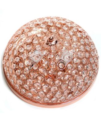 Elegant Designs 2 Light Elipse Crystal Flush Mount Ceiling Light
