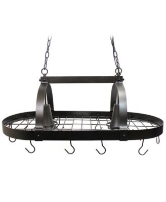 All The Rages Elegant Designs 2 Light Kitchen Pot Rack with Downlights