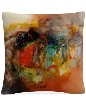 Baldwin Zavaleta Abstract Videcorative Pillow, 16" X 16" In Multi-colored