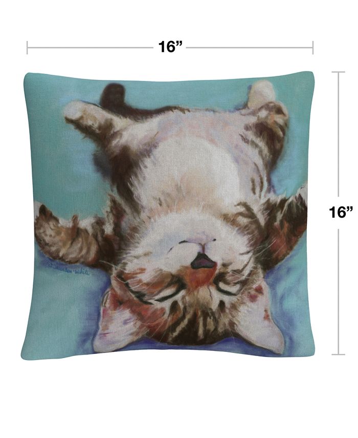 Baldwin Pat Saunders-White Little Napper Decorative Pillow, 16