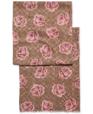 COACH - Signature C Rose Oblong Scarf