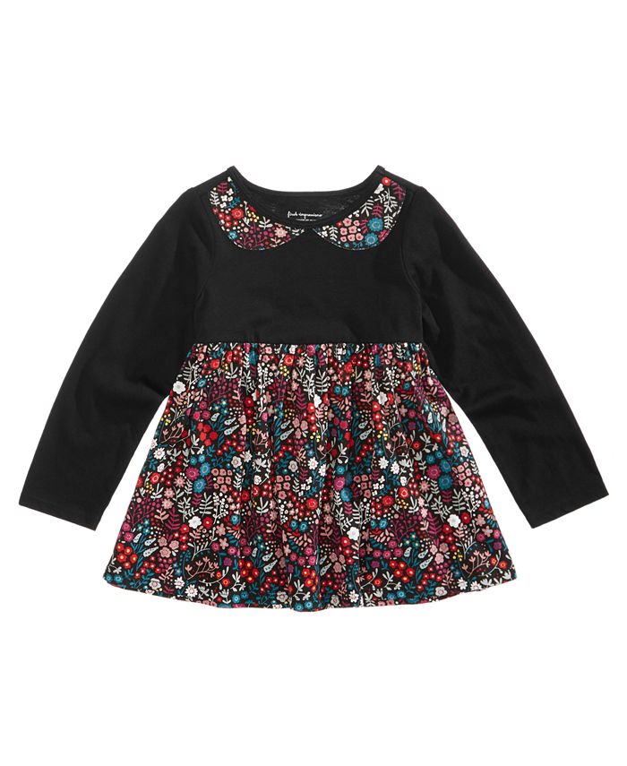 First Impressions Baby Girls Floral-Print Cotton Peplum Tunic, Created ...
