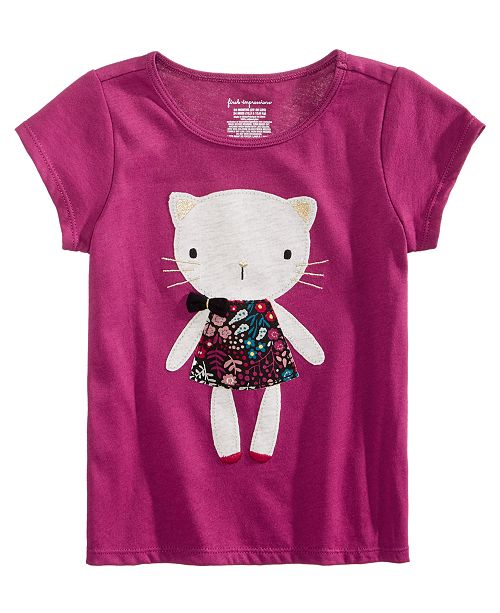 First Impressions Baby Girls Cat Print Cotton T Shirt Created For