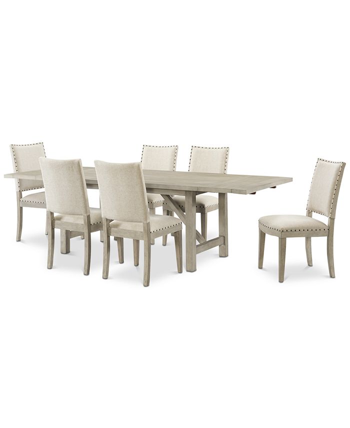 Furniture Parker 7Pc. Dining Set (Table & 6 Side Chairs), Created for Macy's Macy's