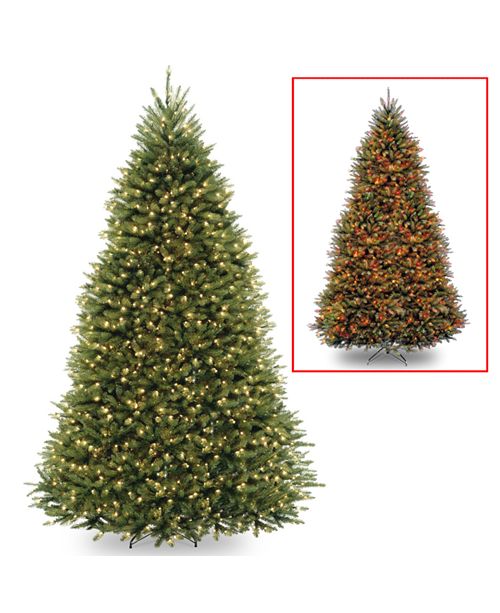 National Tree Company National Tree 10' Dunhill Fir Tree with 1200 Dual Color LED Lights and