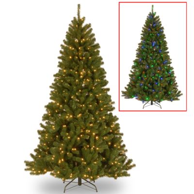 National Tree Company National Tree 7.5' North Valley Spruce Hinged Tree with Dual Color LED Lights + PowerConnect