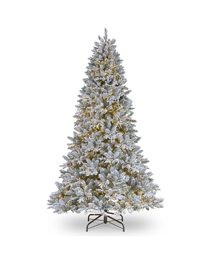 National Tree Company - National Tree 7 .5' Feel Real  Iceland Fir Hinged Tree with 750 Dual Color  LED Lights