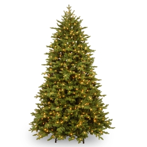 National Tree Company 7 5' Feel Real Princeton Deluxe Fraser Fir Hinged Tree with 1000 Dual Color Led Lights & PowerConnect