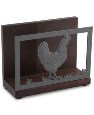 Thirstystone - Acacia Wood Rooster Napkin Holder