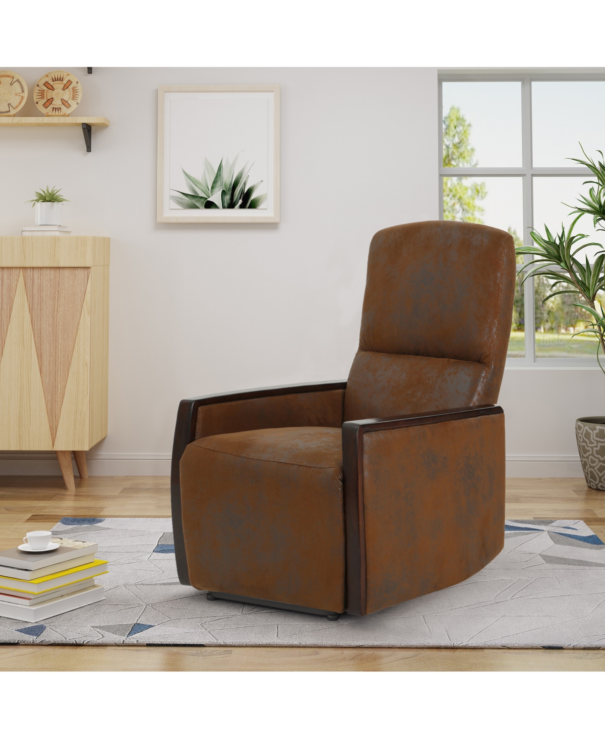 Noble House Pedrin Recliner In Brown