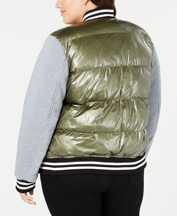 Levi's Plus Size MixedMedia Varsity Jacket Macy's