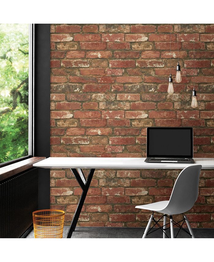 Brewster Home Fashions West End Brick Peel And Stick Wallpaper Macy's