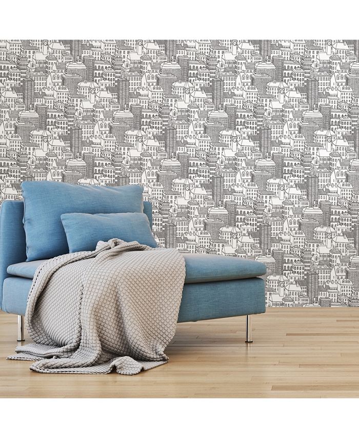 Brewster Home Fashions Metropolis Peel and Stick Wallpaper Macy's