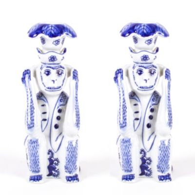 8 Oak Lane - Hear No Evil Porcelain Candlestick