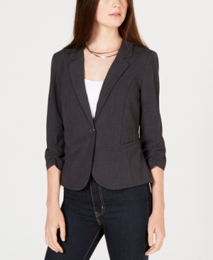 image of Bcx Juniors- Ruched 3/4-Sleeve Blazer