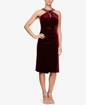 Alex Evenings - Velvet Embellished Shift Dress