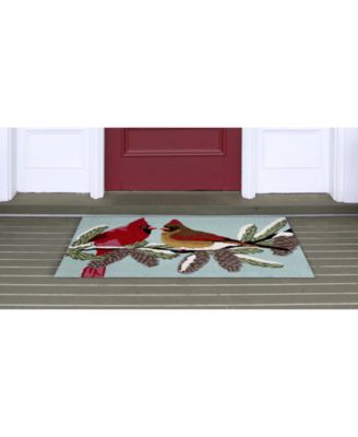 Liora Manne Front Porch Indoor/Outdoor Cardinals Sky 2' x 3' Area Rug