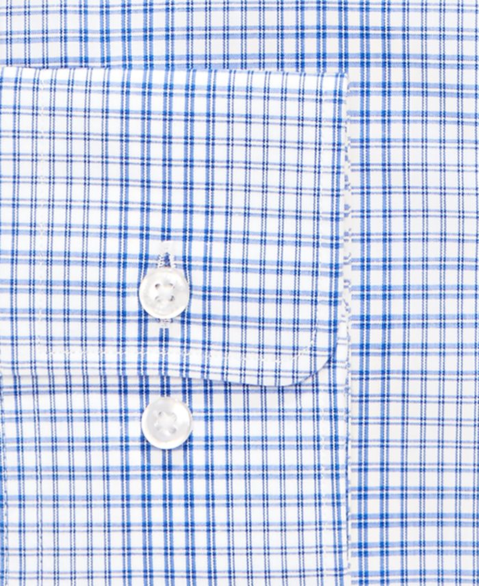 Hugo Boss Men's Slim-Fit Blue Check Dress Shirt - Macy's