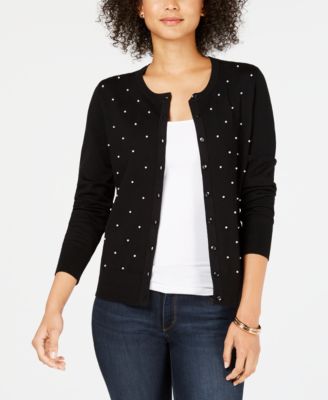 Pearl Embellished Button-Down Cardigan, Created for Macy's