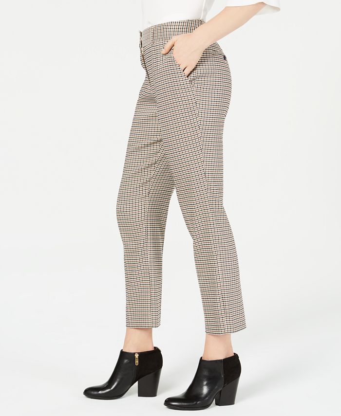 Tommy Hilfiger Check-Print Ankle Pants, Created for Macy's - Macy's