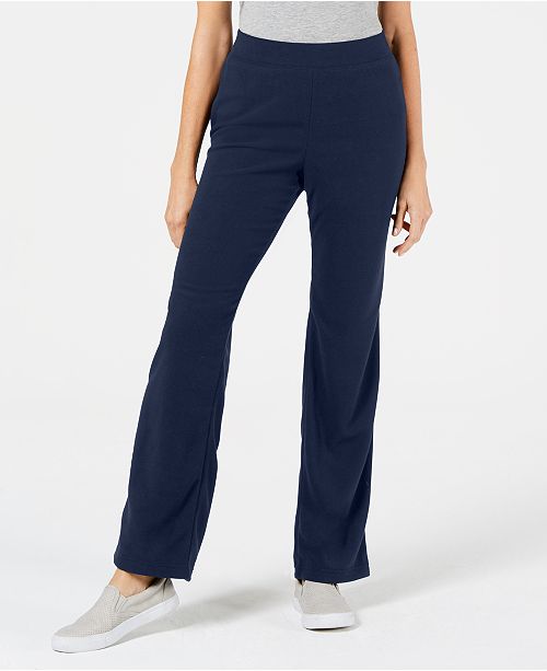 Karen Scott Petite Microfleece PullOn Knit Pants, Created for Macy's