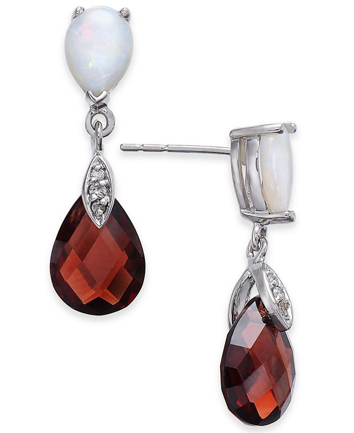 Macy's MultiGemstone (6 ct. t.w.) & Diamond Accent Drop Earrings in