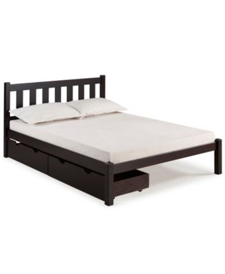 Alaterre Furniture - Poppy Full Bed with Storage Drawers, Espresso