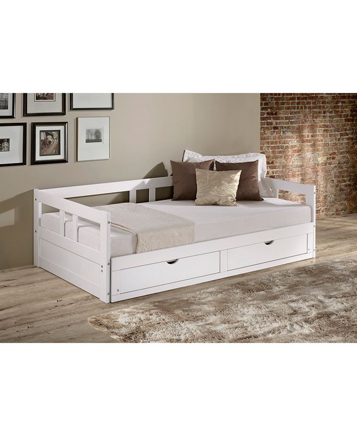Bolton Furniture Melody Twin to King Trundle Daybed with Storage