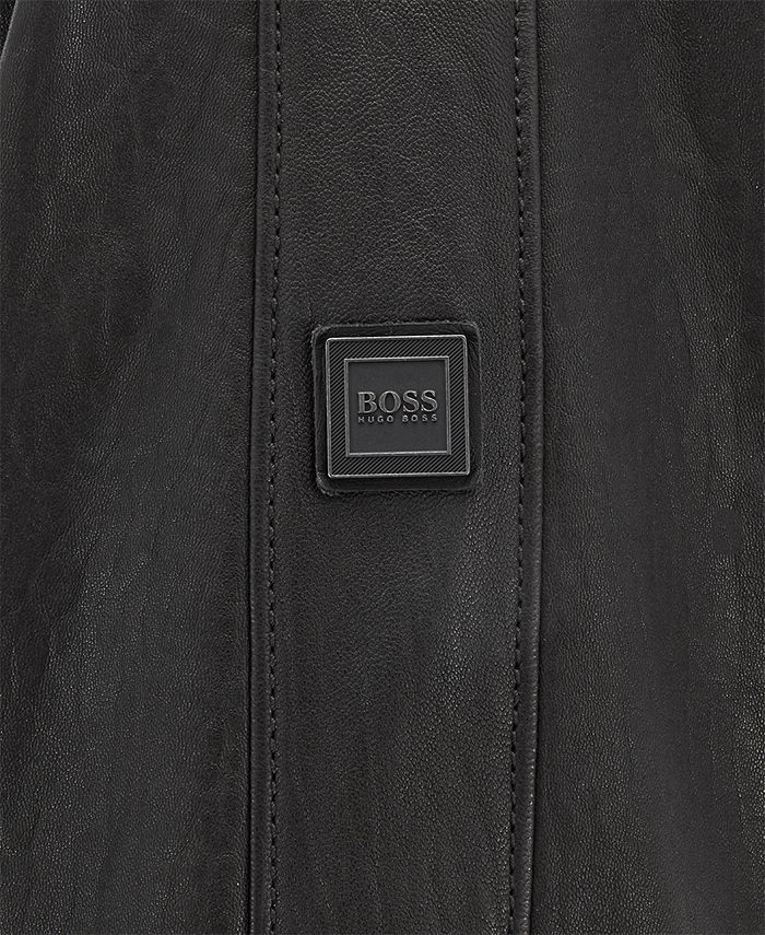 Hugo Boss BOSS Men's Lambskin Leather Bomber Jacket & Reviews - Hugo ...